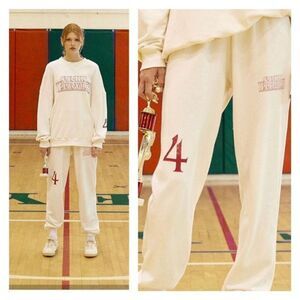 NWT Stranger Things x PacSun Women’s Upside Down Sweatpants Cream & Red‎ Size XS